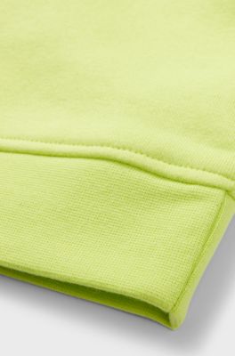 Kids' sweatshirt in cotton-blend fleece with logo print, Light Yellow