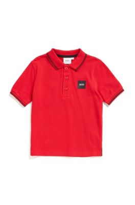 BOSS - Kids' polo shirt in cotton piqué 