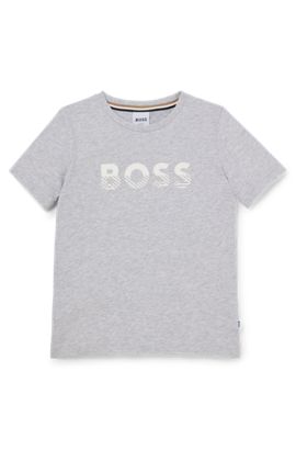 Visita lo Store di BOSSBOSS T-Shirt in Cotone con Stampa Bambino 
