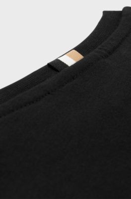 Kids' long-sleeved T-shirt in cotton with logo artwork, Black