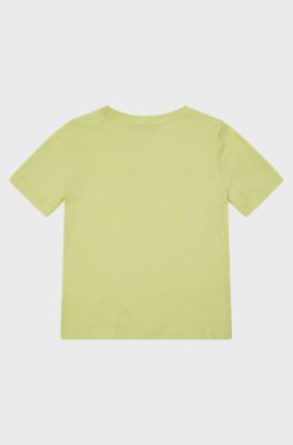 BOSS x AJBXNG  Kids' T-shirt in cotton jersey with exclusive logo print, Light Green