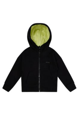 BOSS - BOSS x AJBXNG Kids' zip-up hooded jacket with logo print