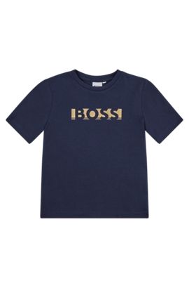 Hugo Boss Kids J25D14 A89 Long Sleeves Cotton Boys T-Shirt Grey 4-16 Years 