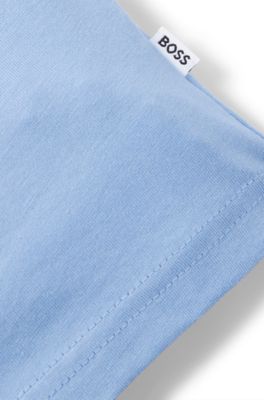 Kids' T-shirt in pure cotton with logo print, Light Blue