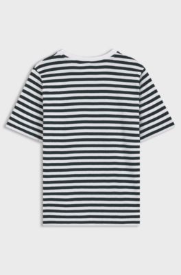Kids' regular-fit T-shirt in cotton with horizontal stripes, Patterned