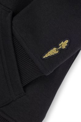 BOSS x Looney Tunes kids' hoodie with Bugs Bunny artwork, Black