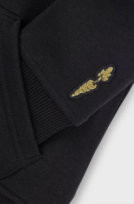 BOSS x Looney Tunes kids' hoodie with Bugs Bunny artwork, Black