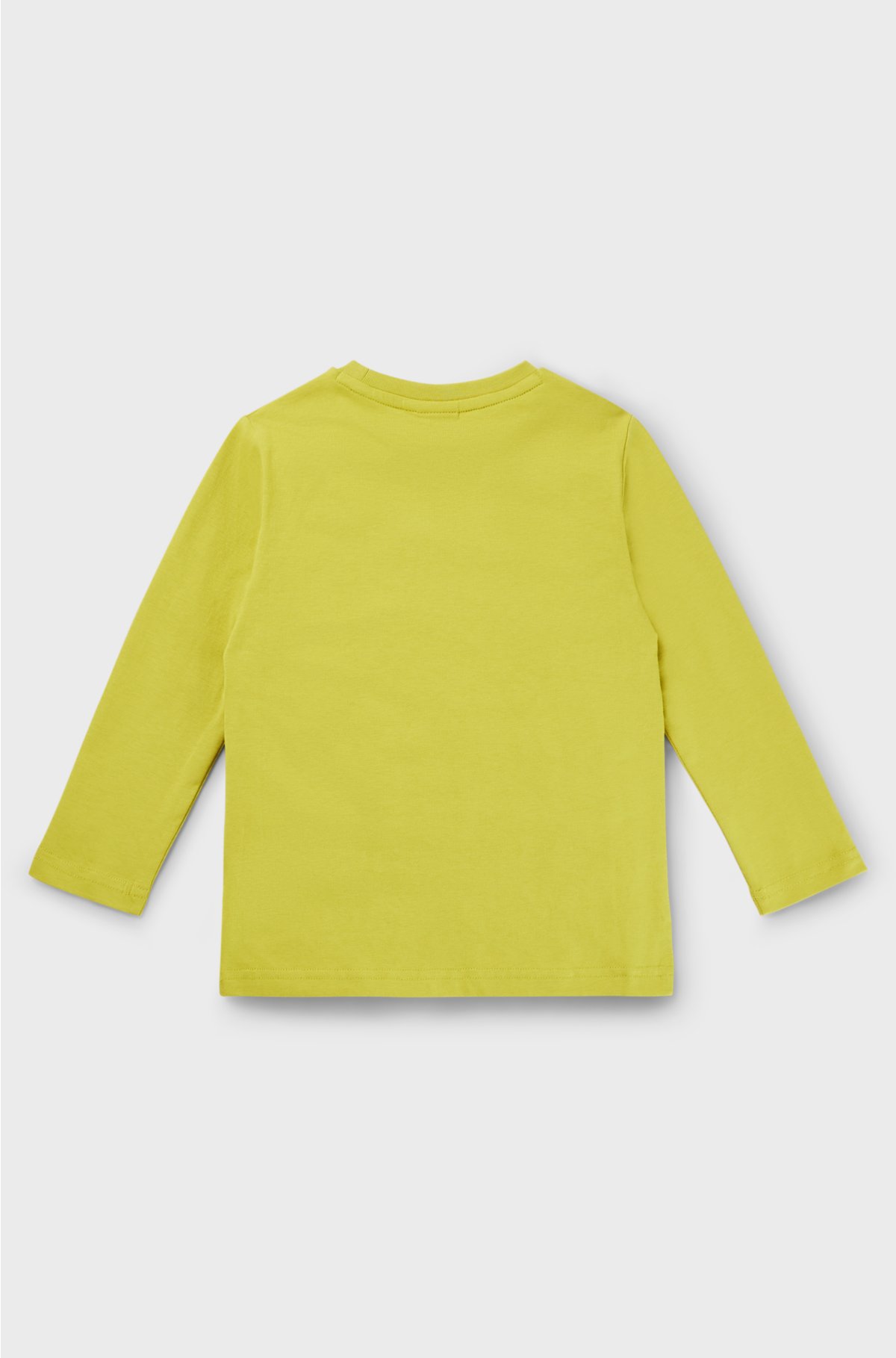 Kids' long-sleeved T-shirt in cotton with logo print, Green