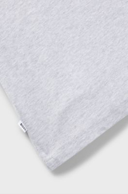 Kids' slim-fit T-shirt in cotton with logo artwork, Light Grey