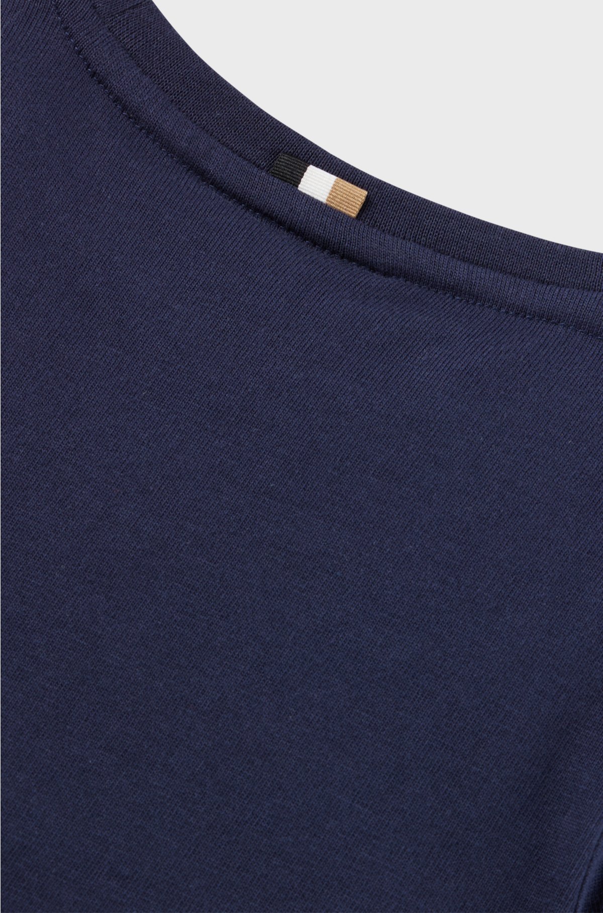 Kids' slim-fit long-sleeved T-shirt with hologram print, Dark Blue
