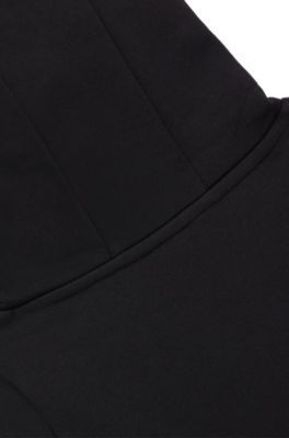 Kids' cotton-blend hoodie with embroidered gradient logo, Black