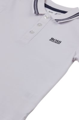 Hugo Boss Junior's J25P13 10B Boys Crew Neck Cotton T-Shirt White Top 