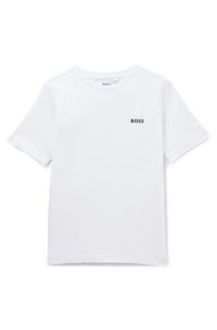 T-shirt Regular en coton avec logo imprimé pour enfant, Blanc