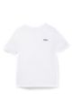 Kids' regular-fit T-shirt in cotton with logo print, White
