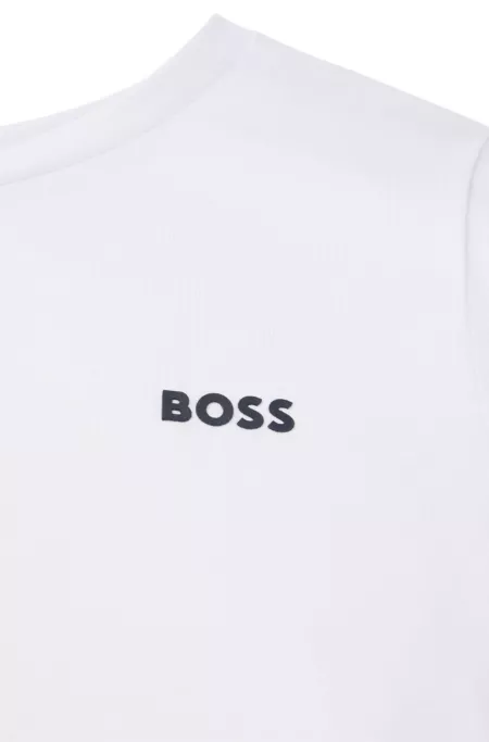 Camiseta regular fit de algodón con logo estampado para niños