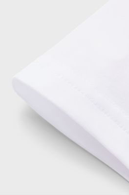 Camiseta regular fit de algod&oacute;n con logo estampado para ni&ntilde;os, Blanco