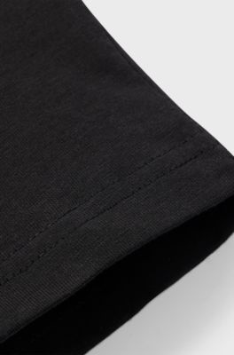 T-shirt en jersey de coton pour enfant, avec logo contrastant, Noir