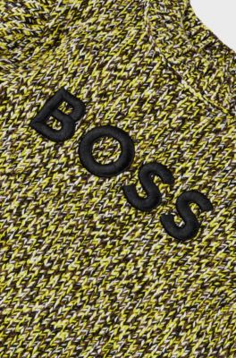 Kids' cotton-blend sweater with embroidered logo, Dark Green