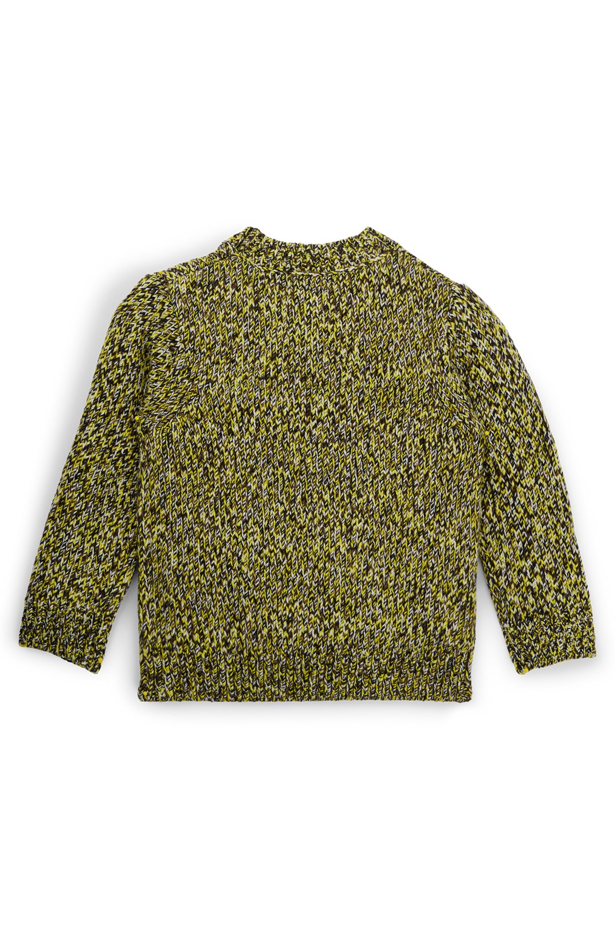 Kids' cotton-blend sweater with embroidered logo, Dark Green
