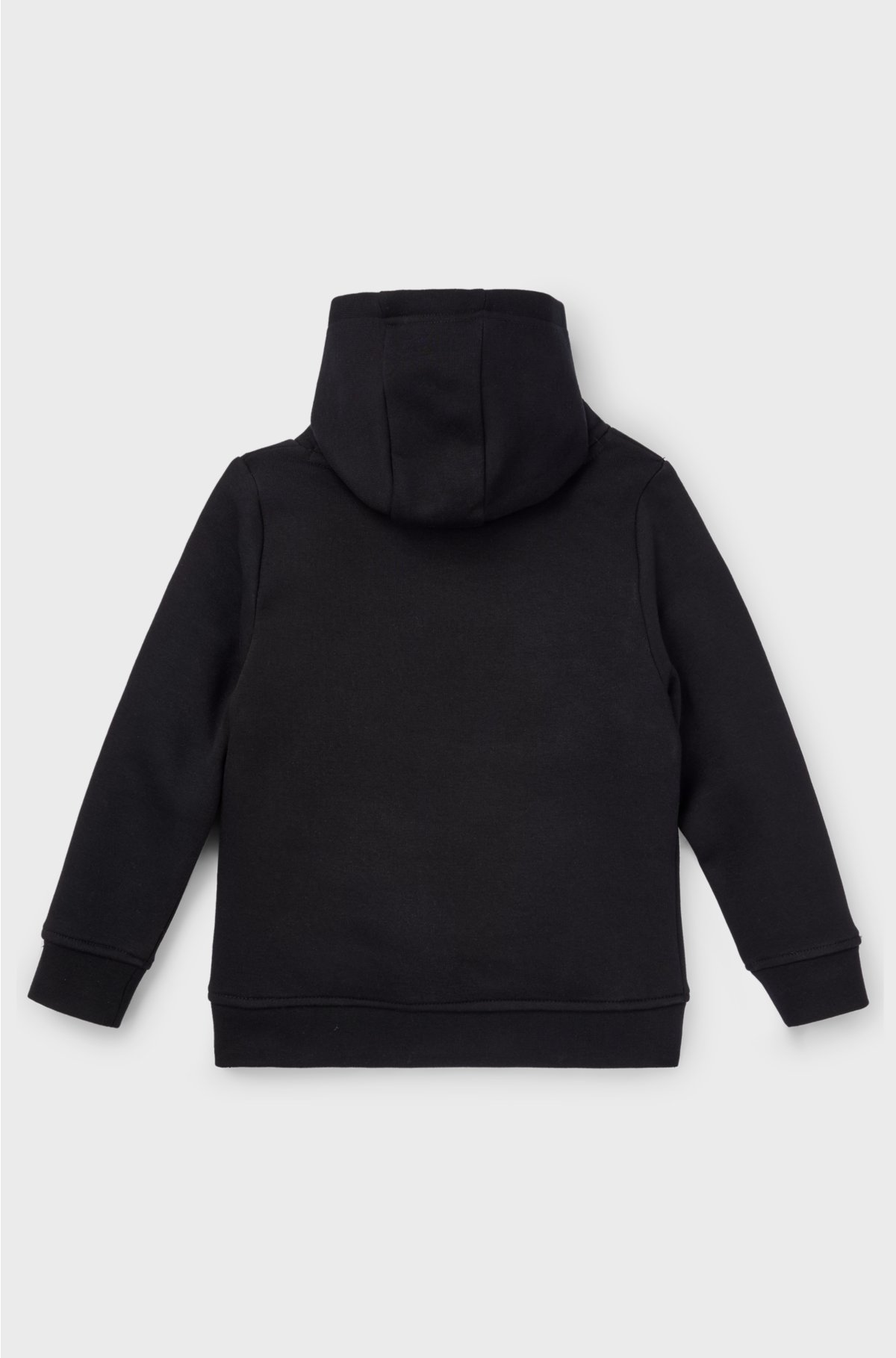 Kids' cotton-blend hoodie with contrast logo, Black