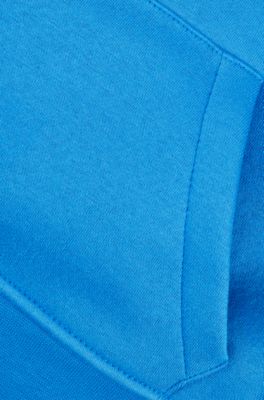 Kids' cotton-blend hoodie with contrast logo, Blue