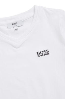 hugo boss white v neck t shirt