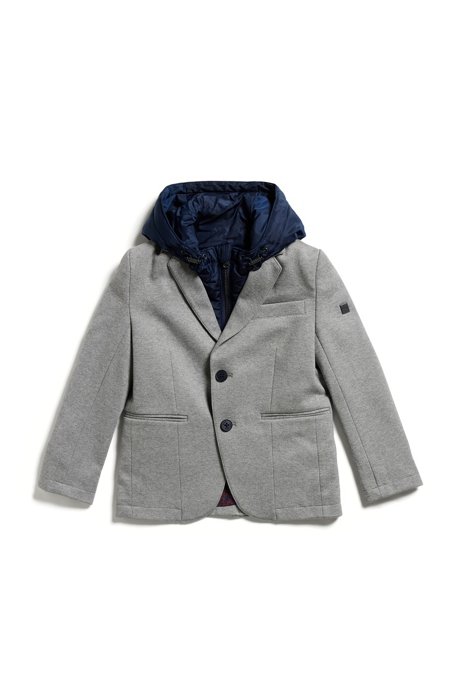 Kids' two-in-one suit jacket with removable gilet, Dark Grey