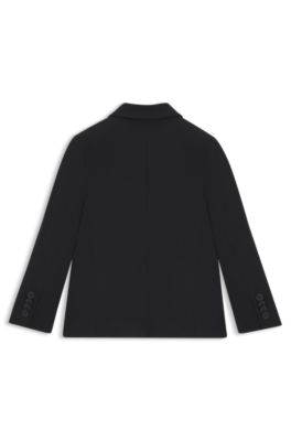 키즈 스트레치 울 레귤러 핏 수트 재킷, 다크 블루