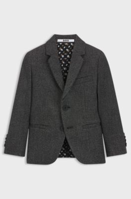 Kids' suit jacket in stretch fabric, Dark Grey