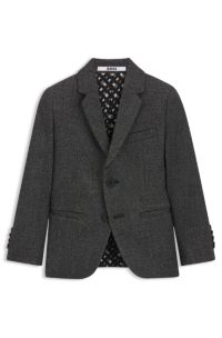 Veste de costume en tissu stretch pour enfant, Gris sombre