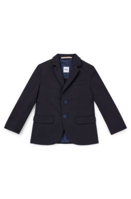 Kids' suit jacket in stretch wool, Dark Blue