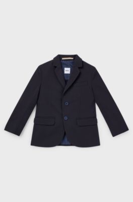 Kids' suit jacket in stretch wool, Dark Blue