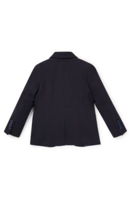 Kids' suit jacket in stretch wool, Dark Blue