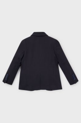Kids' suit jacket in stretch wool, Dark Blue