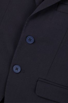 Kids' suit jacket in stretch wool, Dark Blue