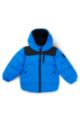 Kids' hooded jacket with logo details, Blue