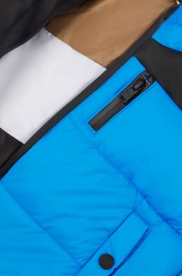 Kids' hooded jacket with logo details, Blue