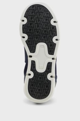 Kids' sock trainers with logo details, Black