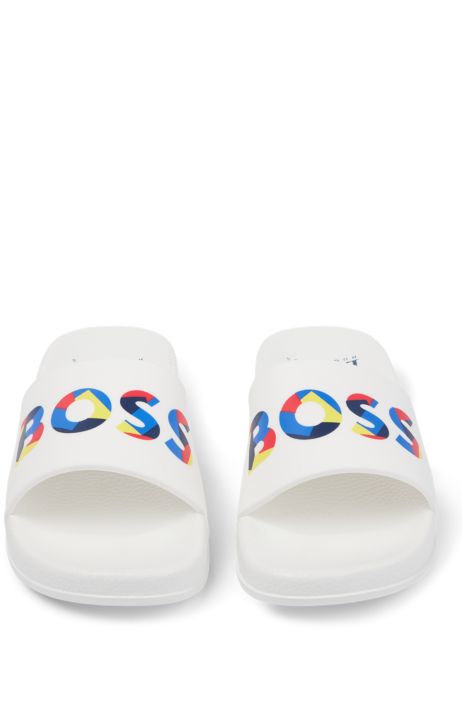 Boss Chanclas Para Ninos Con Logo Estampado Multicolor