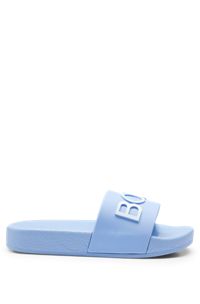 Kids' slides with logo strap, Light Blue