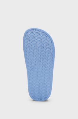 Kids' slides with logo strap, Light Blue