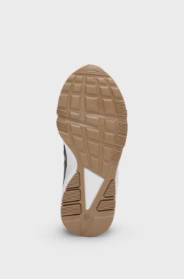 Kids' hybrid trainers with monograms and logos, Black