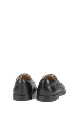 Kids-Derbys aus Glattleder, Schwarz