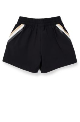 BOSS x Matteo Berrettini キッズ ショートパンツ シグネチャーストライプ, ブラック