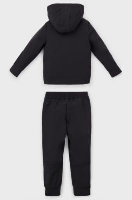BOSS x Matteo Berrettini kids' tracksuit with logo details, Black