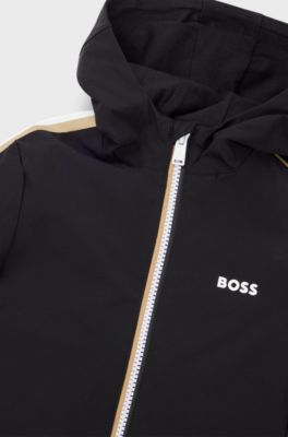 BOSS x Matteo Berrettini kids' tracksuit with logo details, Black