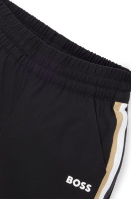 BOSS x Matteo Berrettini 키즈 로고 디테일 트랙수트, 블랙