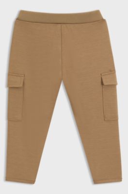 Kids-Cargo-Hose aus Stretch-Piqu&eacute;, Braun