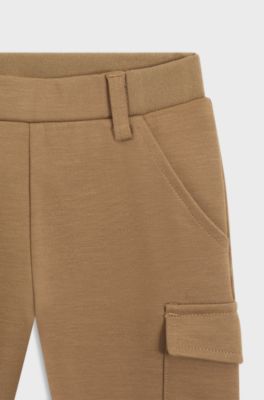Kids-Cargo-Hose aus Stretch-Piqu&eacute;, Braun