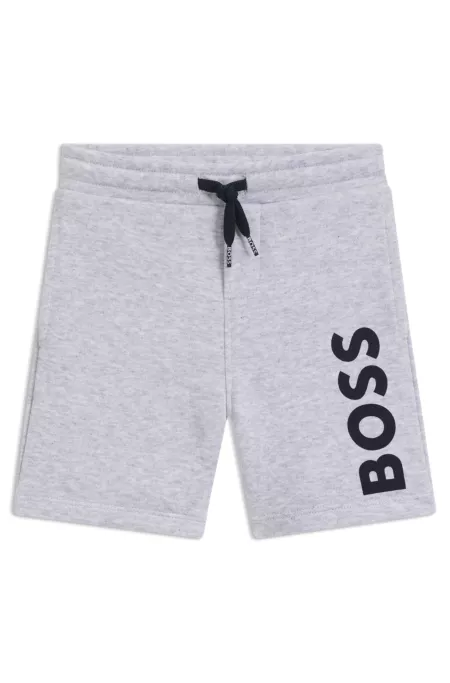 Short en polaire à logo imprimé vertical pour enfant